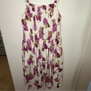 Antonio Melani Lavender Fields Floral Pleated Dress Size 6 Fun Flirty Coquette